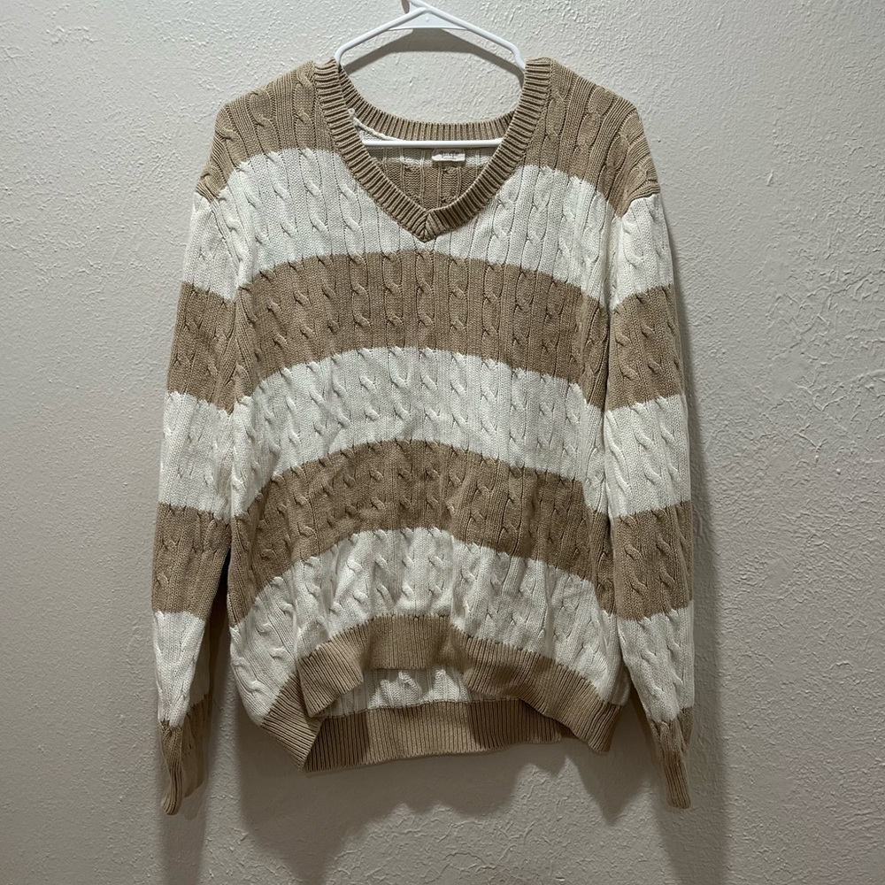 Brandy Melville’s John Galt Stripped Cable Knit Sweater